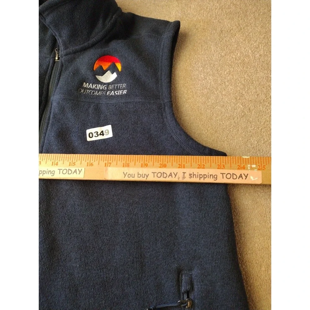 The‎ North Face Vest Man XL Gray Knit Vest Full Zip Outdoors Hiking Warm Comfy